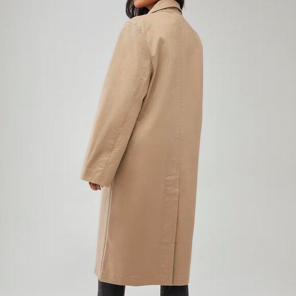 New Good American Women’s Mac Coat – Size Medium (Beige) - Picture 2 of 8